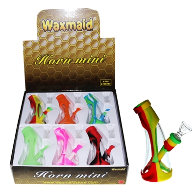 Waxmaid 8.5 Horn Silicone Glass Water Pipe