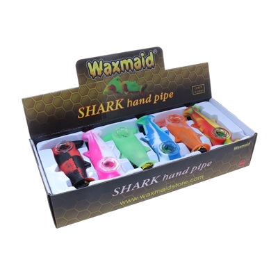 Waxmaid Shark Silicon Hand Pipe ( 12 per display)