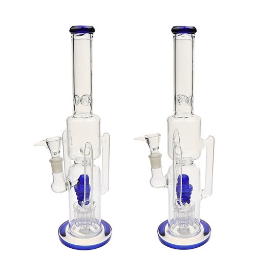 WP-3X    Glass on Glass 3X Recycler Water Pipe - 16"