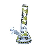 WP-BEE   8" Waterpipe - Stemless - With Beehive Design