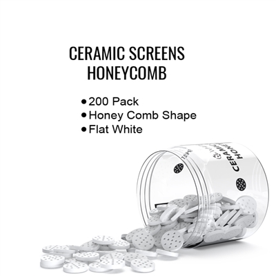 White Rhino Ceramic Screens .375''  (200 Per Jar)