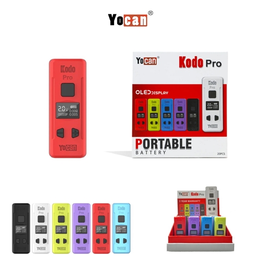 Yocan Kodo Prp - Cartridge Battery- Assorted Colors  (20 Per Display)