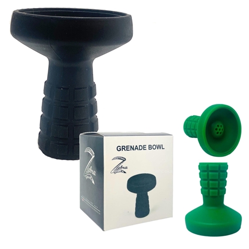 Zebra Grenade Hookah Silicone Bowl
