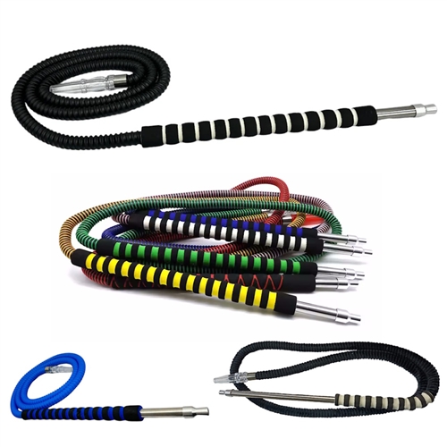 Zebra Premium Foam Handle Hookah Hose