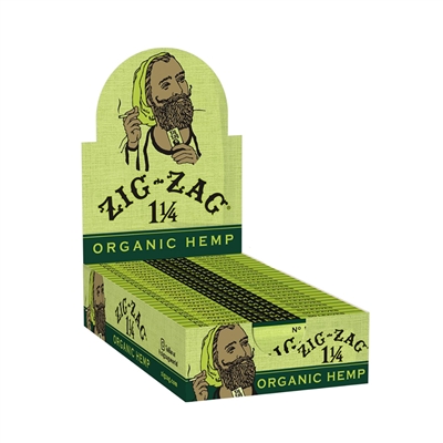 Zig Zag Organic Hemp Rolling Papers 1Â¼  Box-24