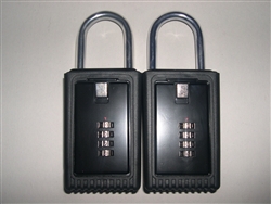2 Lock Boxes Realtor Real Estate Key 4 number digit dials door lockboxes handle