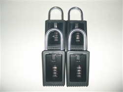 4 Lock Boxes Realtor Real Estate Key 4 number digit dials door lockboxes handle