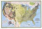 United States Physical Wall Map (38.25 x 25.25 inches) (Tubed) by National Geographic Maps [no longer available]