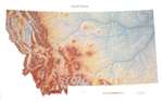 Montana, Physical Wall Map by Raven Maps [no longer available]