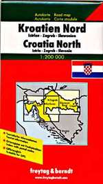 Croatia, North, Istria, Zagreb and Slavonia by Freytag, Berndt und Artaria [no longer available]