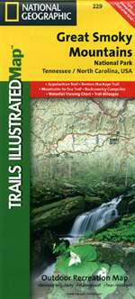 Great Smoky Mountains National Park, Map 229 by National Geographic Maps [no longer available]