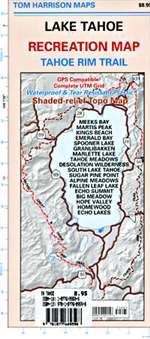 Lake Tahoe and Tahoe Rim Trail Recreation Map by Tom Harrison Maps [no longer available]