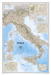 Italy Classic Wall Map (23.25 x 34.25 inches) by National Geographic Maps [no longer available]