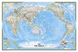 World Classic, Pacific Centered Enlarged Wall Map (73 x 48 inches) by National Geographic Maps [no longer available]