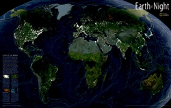Earth at Night Wall Map (35 x 22.25 inches) by National Geographic Maps [no longer available]