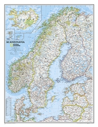 Scandinavia Classic Wall Map (23.5 x 30.25 inches) by National Geographic Maps [no longer available]