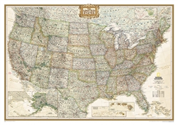United States Executive Wall Map (43.5 x 30.5 inches) by National Geographic Maps [no longer available]