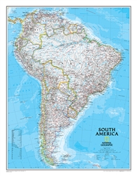 South America Classic Enlarged Wall Map (35.75 x 46.25 inches) by National Geographic Maps [no longer available]