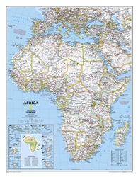 Africa Classic Wall Map (24 x 30.75 inches) by National Geographic Maps [no longer available]