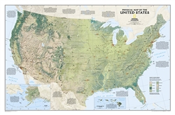 United States Physical Wall Map (38.25 x 25.25 inches) by National Geographic Maps [no longer available]