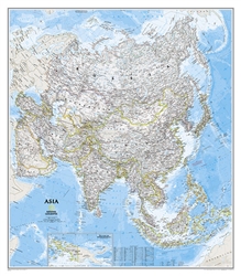 Asia Classic Wall Map (33.25 x 38 inches) by National Geographic Maps [no longer available]
