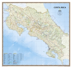 Costa Rica Wall Map (38 x 36 inches) by National Geographic Maps [no longer available]