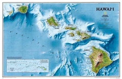 Hawaii Wall Map (34.75 x 22.75 inches) by National Geographic Maps [no longer available]