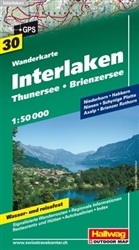 Interlaken, Thuner & Brienzersee Hiking Map by Hallwag [no longer available]