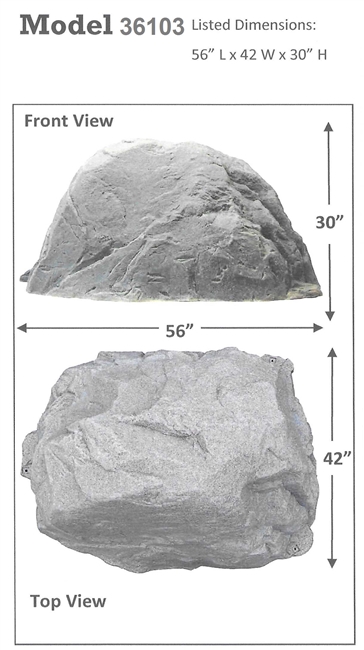 Rock Enclosure - 56"L X 42"W X 30"H