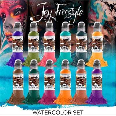 Jay Freestyle - Watercolor Set - 12 bottles - 1oz