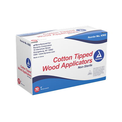 Cotton Tipped Wood Applicators Non-sterile 6" (box of 1000 )