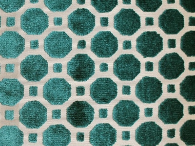 Geo Velvet turqoise