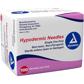 Hypodermic Needle 23G, 1 1/2" needle Box of 100