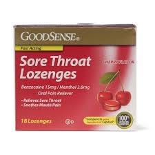 Sore Throat Drops (compares to Cepacol) Box of 18