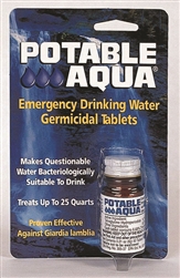 Potable Aqua&reg; Water Purification Tablets