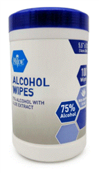 Alcohol Wipes  100 per tub