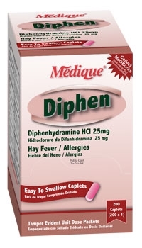 Diphen (comapres to Benadryl) Allergy/Hay Fever Reliever 200Packets