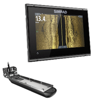 Simrad GO7 XSR Chartplotter/Fishfinder with Active Imaging 3-in-1 Transom Mount Transducer & C-MAP Discover Chart