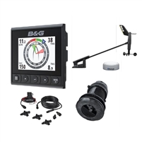 B&G Triton2 Speed, Depth & Wireless Wind System Pack - Triton2 4.1" Color Display, DST810 Transducer, WS320 Wireless