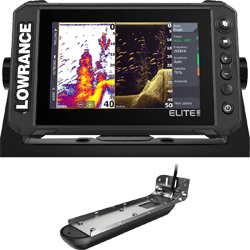 Lowrance Elite FS 7 Chartplotter/Fishfinder with Active Imaging 3-in-1 Transom Mount Transducer