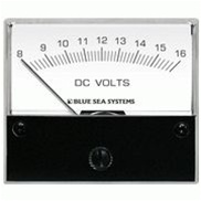 Blue Sea 8003 DC Analog Voltmeter, 2-3/4inch Face, 8-16 Volts DC