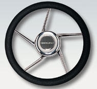 Uflex 5 Spoke Non-magnetic Stainless Steel Steering Wheel Polyurethane Grip 13.8" DIA, V01
