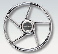 Uflex 5 Spoke Non-magnetic Stainless Steel Steering Wheel Stainless Steel Grip 13.8" DIA, V06