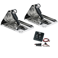 Lenco 17" x 12" Extreme Duty Performance Trim Tab Kit with LED Indicator Switch Kit 12V