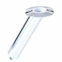 Lee's 30 Deg Stainless Steel Swivel Base Flush Mount Rod Holder - Medium - 2" O.D. X 6.5" Tube for Small Bent Butts