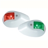 Perko LED Side Lights - Red/Green - 12V - White Epoxy Coated Housing 0602DP1WHT