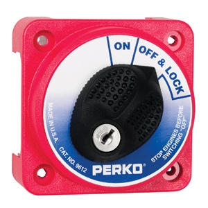 Perko Compact Medium Duty Battery Selector with Key Lock 9612DP