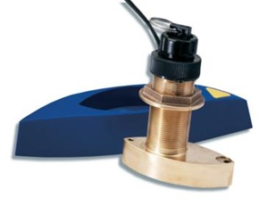 Raymarine B744V Bronze Thru Hull Transducer 50/200Khz with Depth Speed Temp Sensor For a & New c series A66090