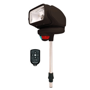 Golight Gobee Stanchion Mount Searchlight with Wireless Remote Black
