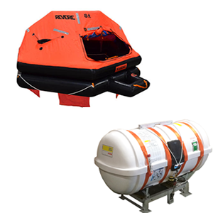 Revere 12 Person DL Davit Launch A-Pack, USCG/SOLAS Approved Liferaft with Cradle